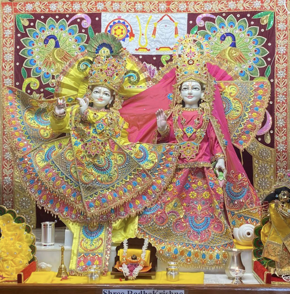 Radha and Krishna — divine deities of Radha Krishna Mandir